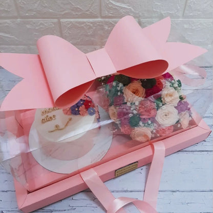 Caja 42x22x16.5cm Pink Box Bandeja c/ Moño