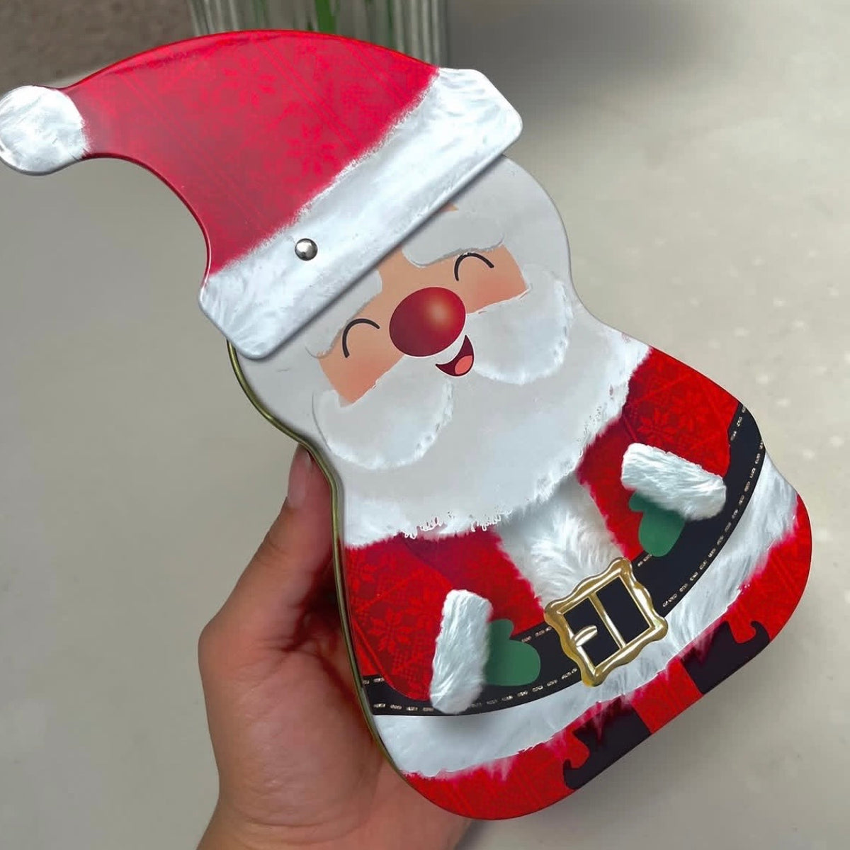 Lata papa noel Navidad 21.5x11x6cm