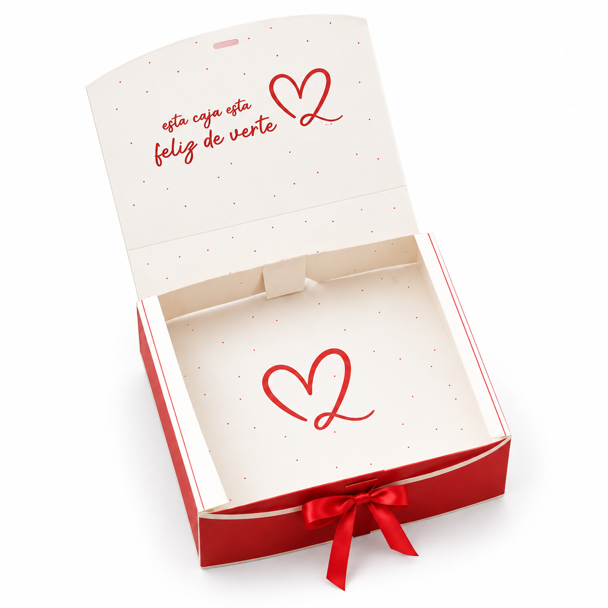 CAJA LAZO AMOR BORDO 27x24x8.5cm -642451
