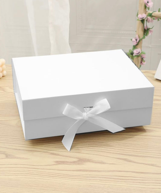 Caja Premium 22.5x16x8.5cm Desplegable Blanco