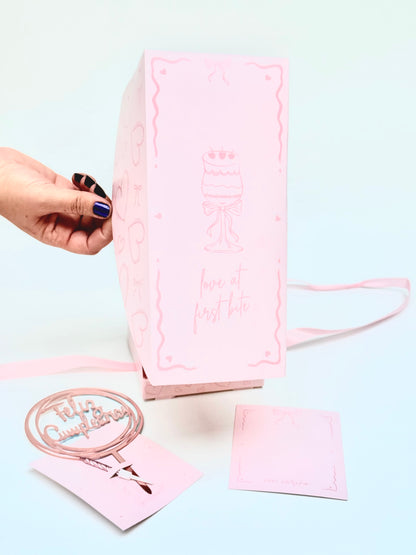 Caja 11,5x11,5x26cm - para copa Rosa