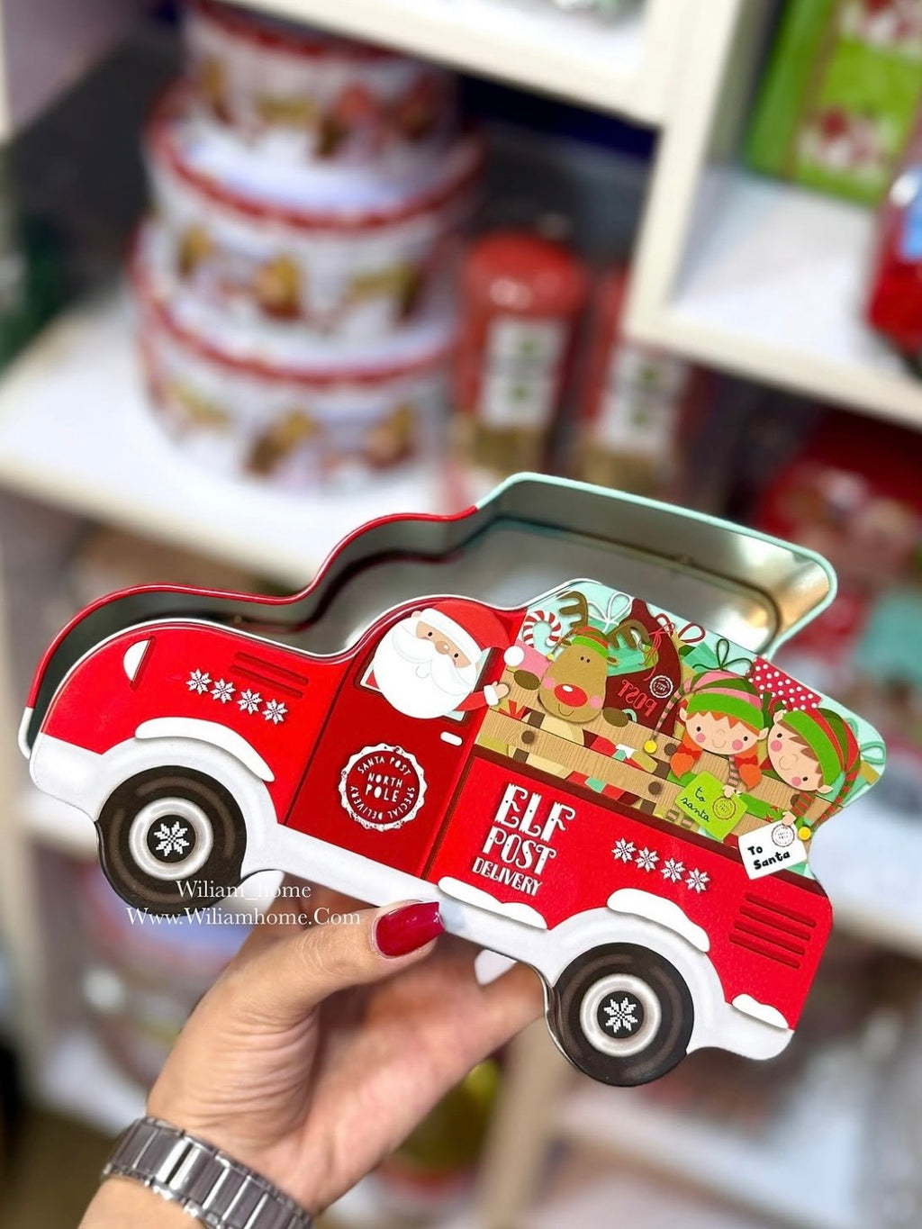 Lata Camioncito Navidad 19x11x6cm