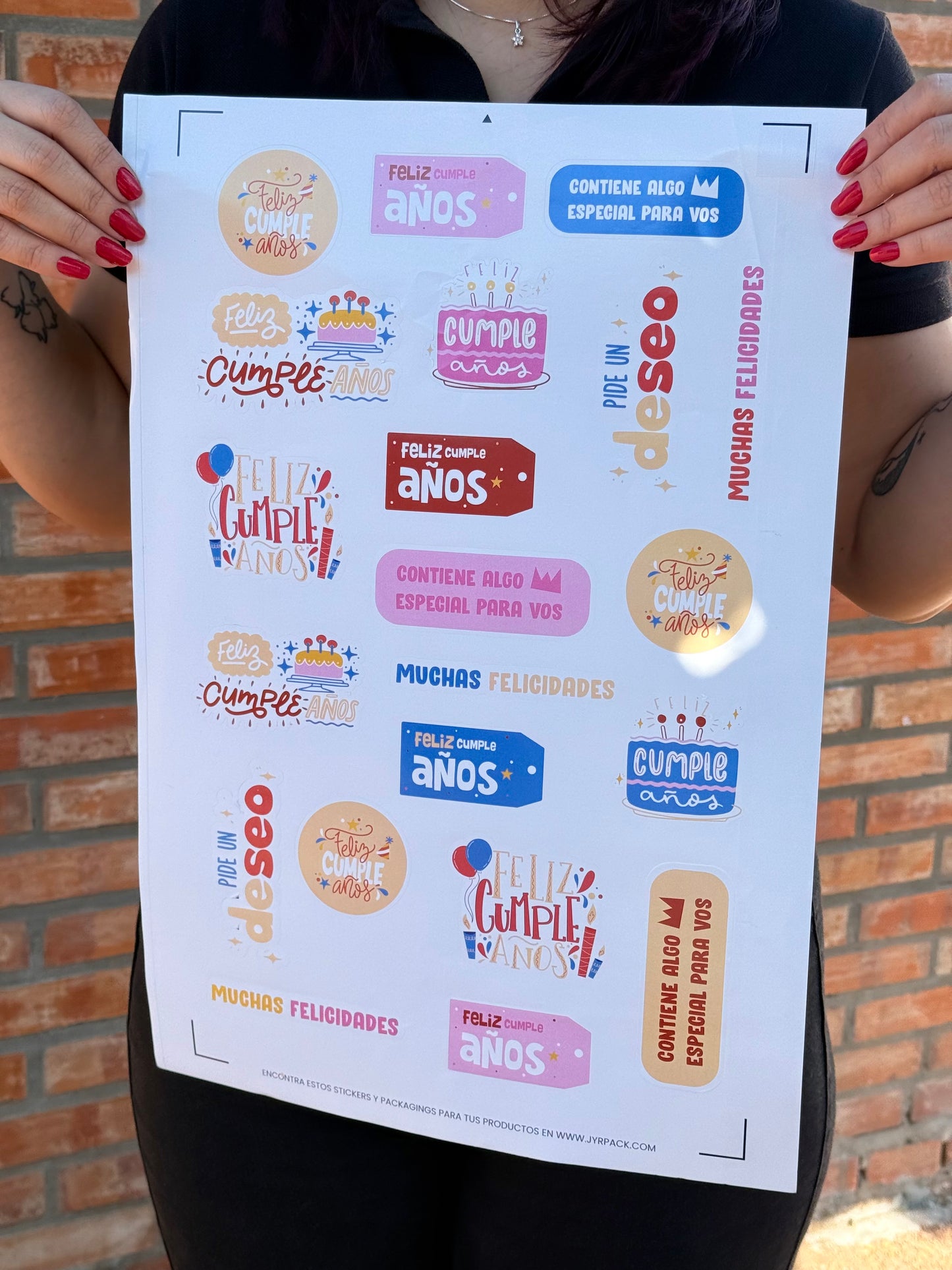 Stickers estándar A3 - diseño “cumple”
