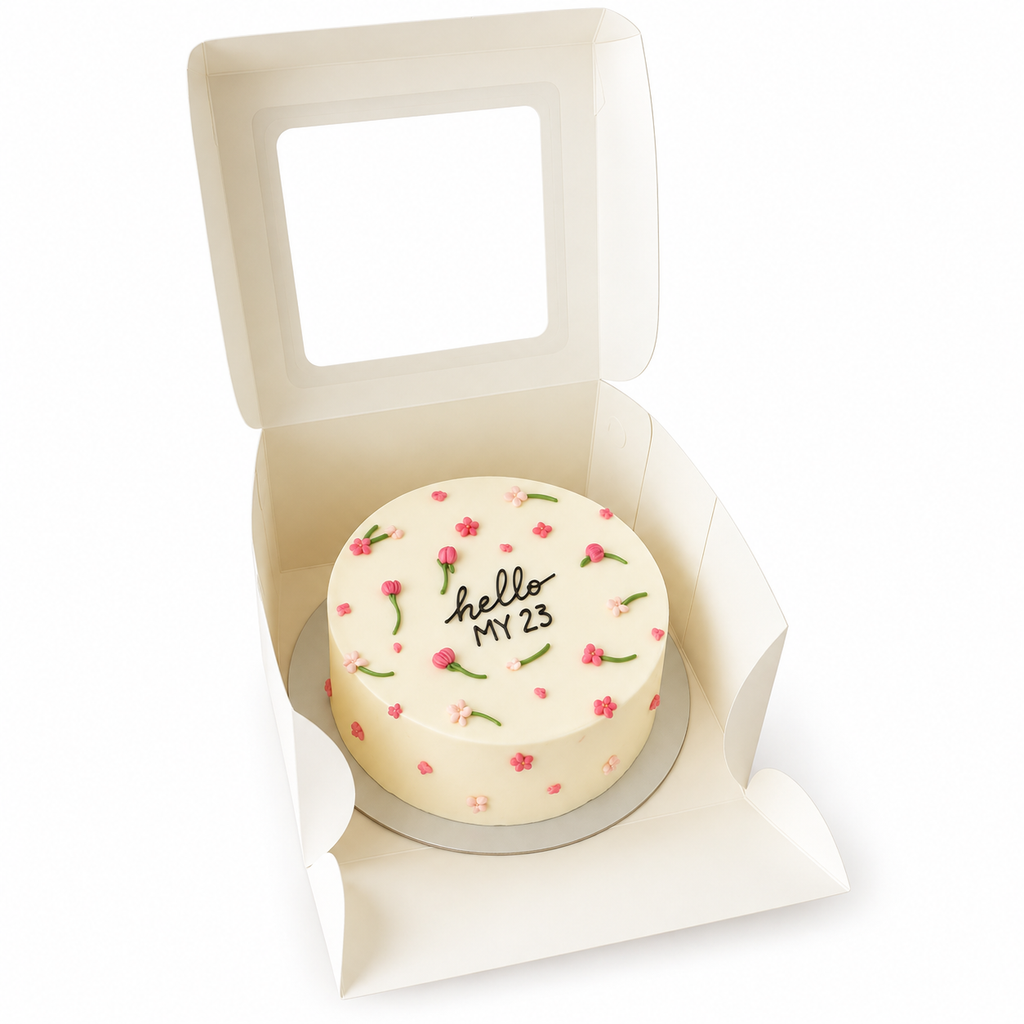 CAJA 25x25x15cm CON VISOR IDEAL PARA TORTA - 641769