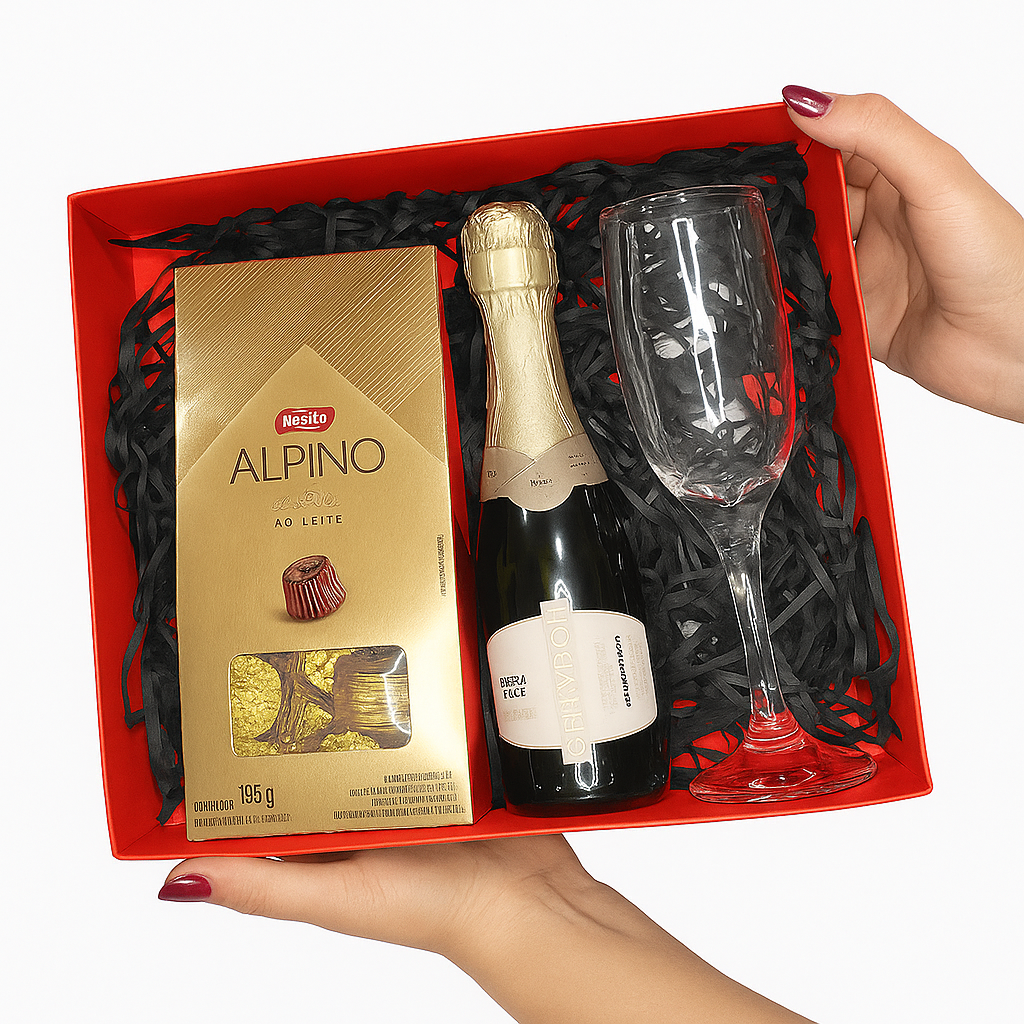 CAJA 26x22x6.5cm DOBLE PARED ROJO - COD 642394