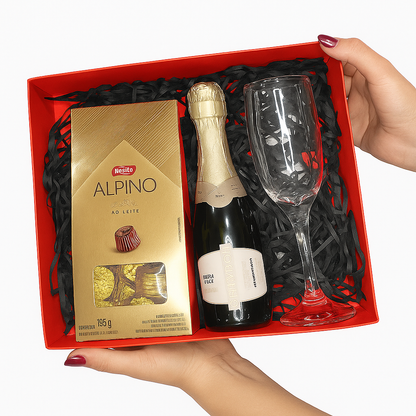 CAJA 26x22x6.5cm DOBLE PARED ROJO - COD 642394