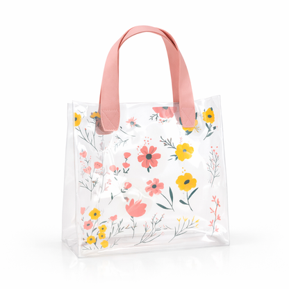 Bolsa PVC Flores Rosa 25x14x23cm - 642375