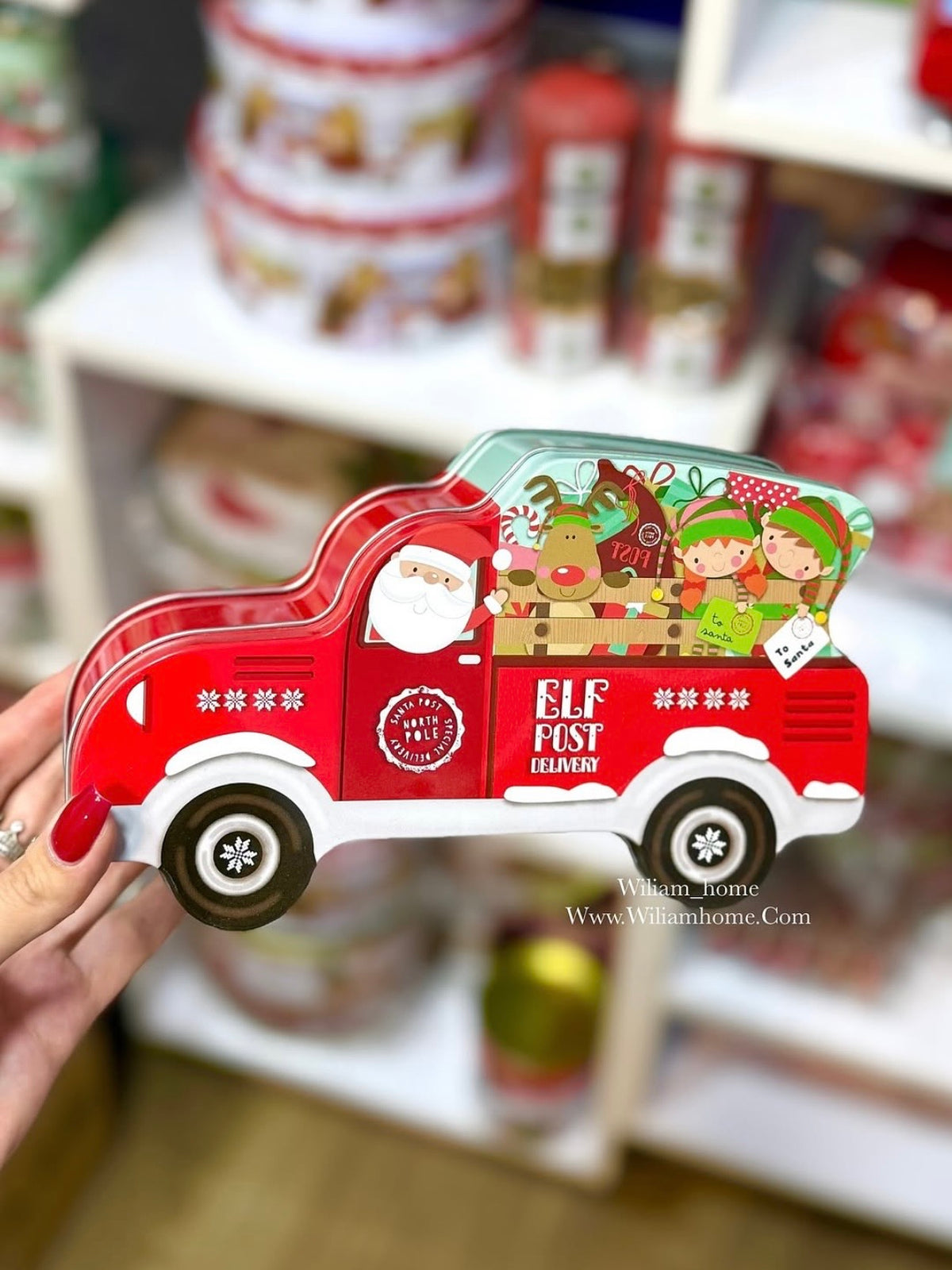 Lata Camioncito Navidad 19x11x6cm