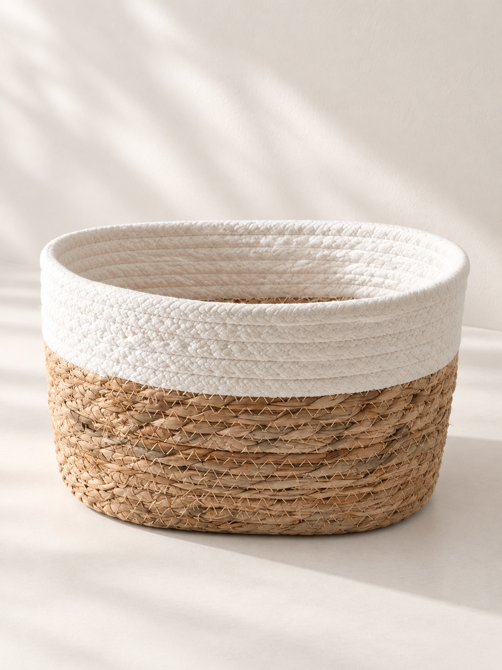 Cesto rectangular bicolor