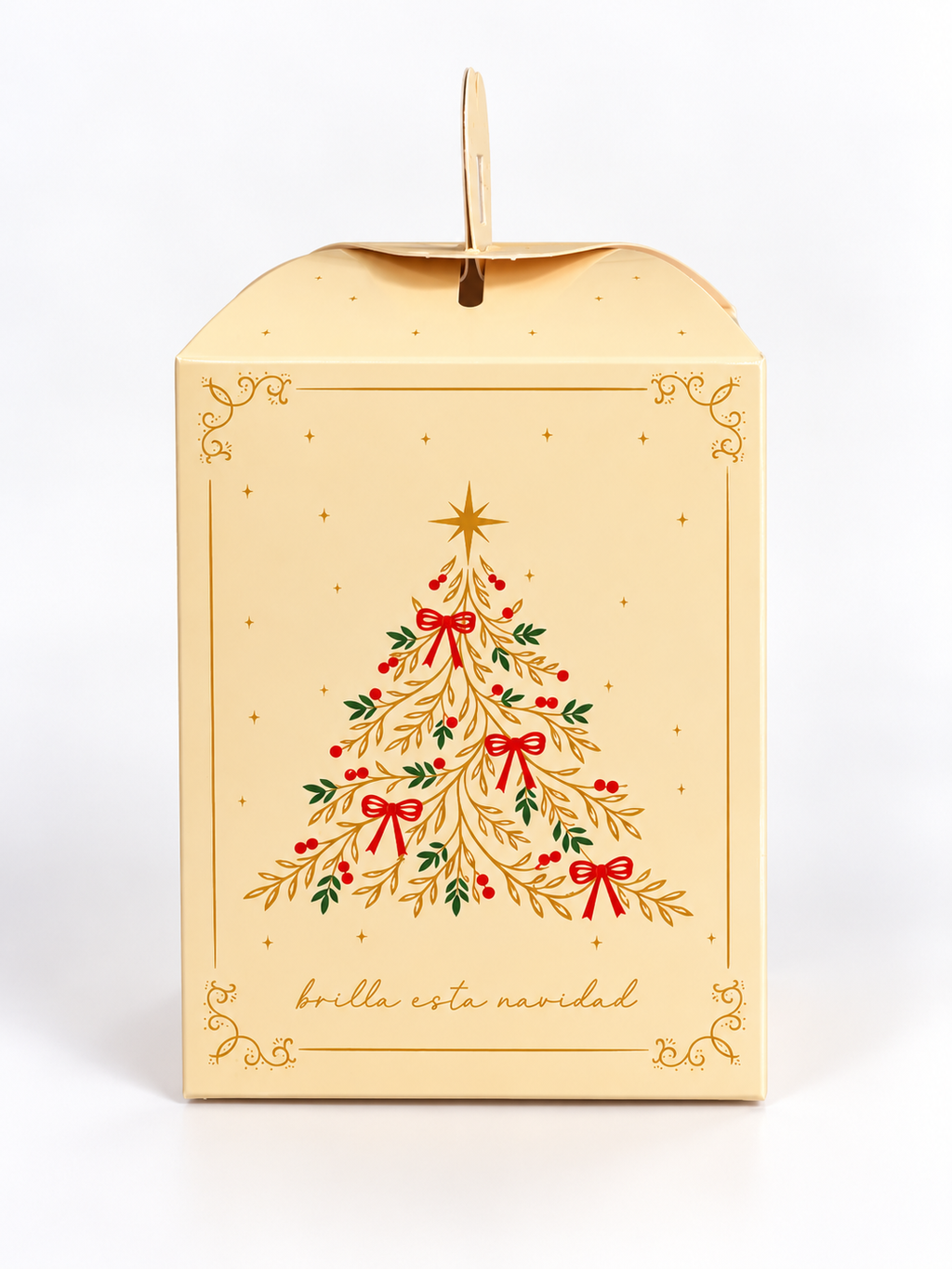CAJA 13X13X17 CM PAN DULCE 500 GR - NAVIDAD