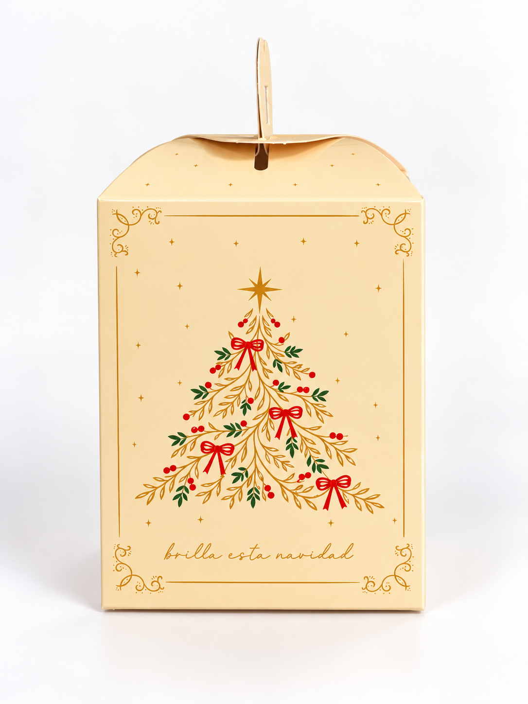 CAJA 13X13X17 CM PAN DULCE 500 GR - NAVIDAD