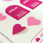 Stickers estándar A3 - diseño “amor”