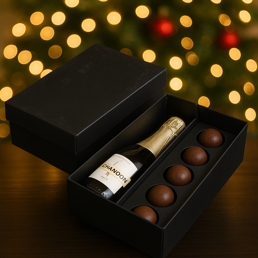 CAJA 21x12.5x6.5cm Doble Pared Negro (p/ 5 bombones) - COD 642330