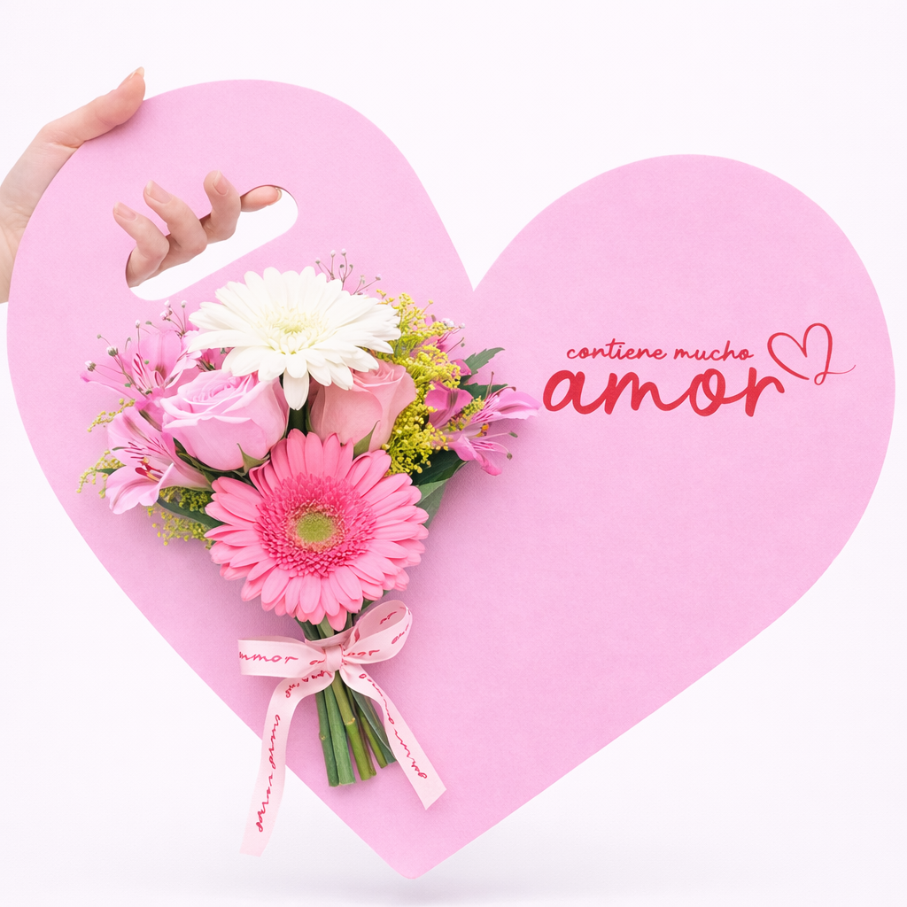 Porta Regalo Corazón Rosa 43cm - COR3.1