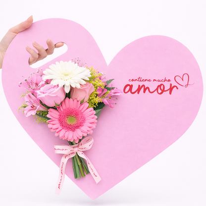 Porta Regalo Corazón Rosa 43cm - COR3.1