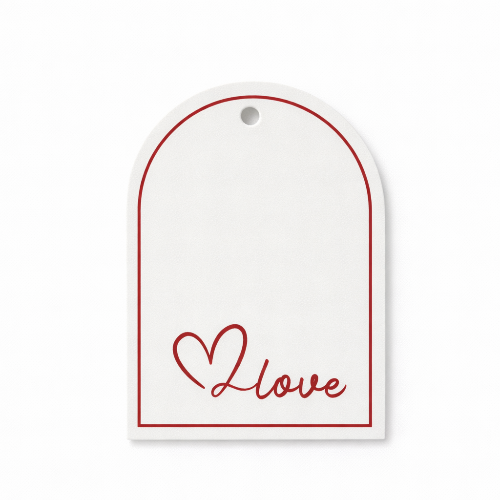 Tags “Love” Rojo contiene 10 unidades- TAGS.17