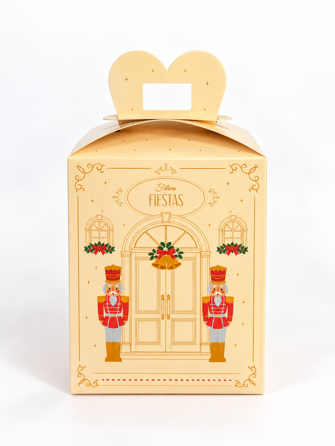 CAJA 13X13X17 CM PAN DULCE 500 GR - NAVIDAD