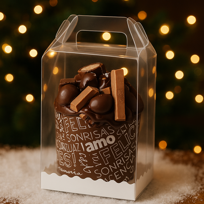 CAJA 19x19x20cm CON MANIJA + BASE INCLUIDA - COD 642319