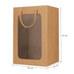 Bolsa Kraft c/ Visor - 20x16x30cm