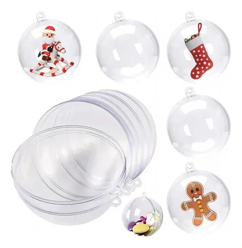Esferas acrílicas - 8cm (contiene 6 unidades)