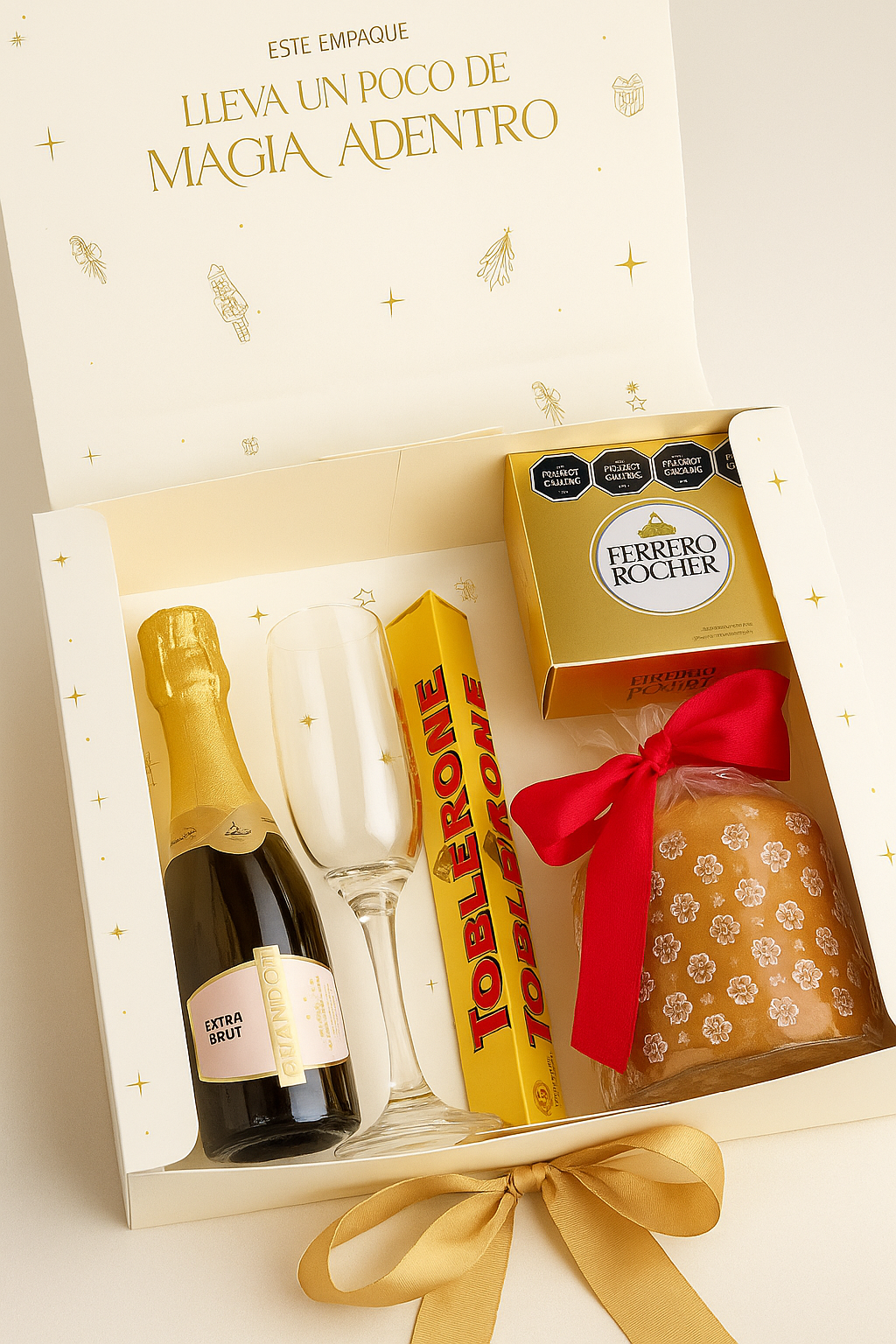 Caja Lazo 27x24x8.5cm Dorado - COD 642270