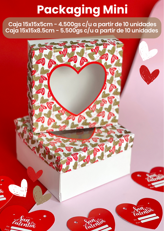 Caja Corazones 15x15x5cm - (10 cajas)