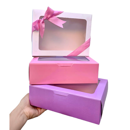 Caja 23x17x7cm con visor (5 colores)