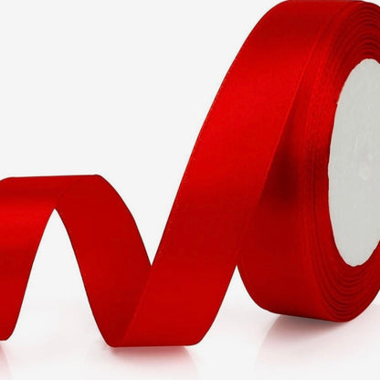 CINTA RASO 2.5CM X 20 METROS - ROJO