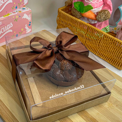 ACE01K 23x18x7cm - Caja p/ 1 huevo kraft 250/500gr