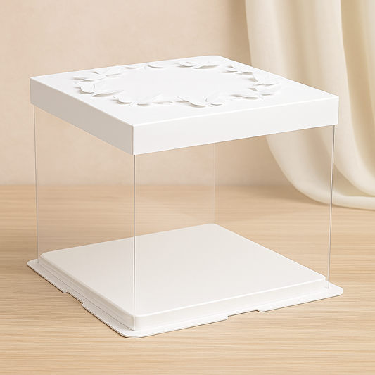 Caja 22x22x21.5cm Mariposa Transparente