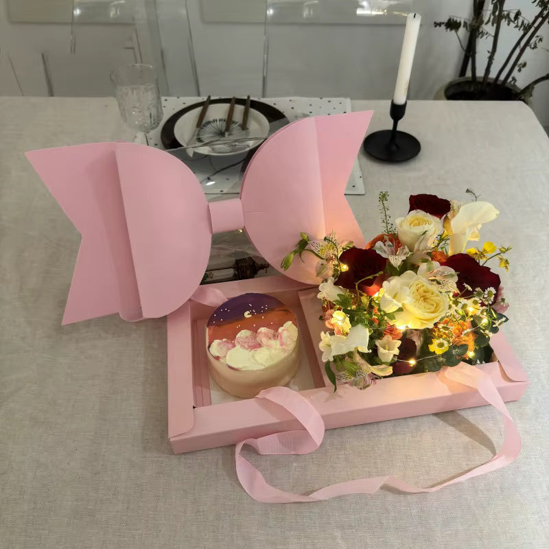 Caja 42x22x16.5cm Pink Box Bandeja c/ Moño