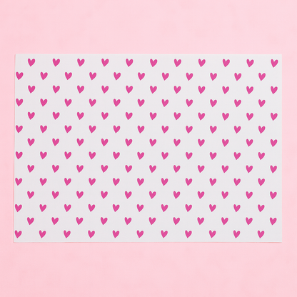 Papel Manteca Mini corazón Fucsia 27x40cm (contiene 25 hojas) - COD 641410