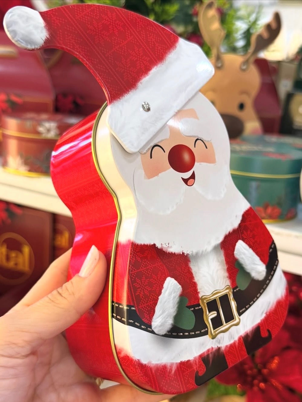 Lata papa noel Navidad 21.5x11x6cm