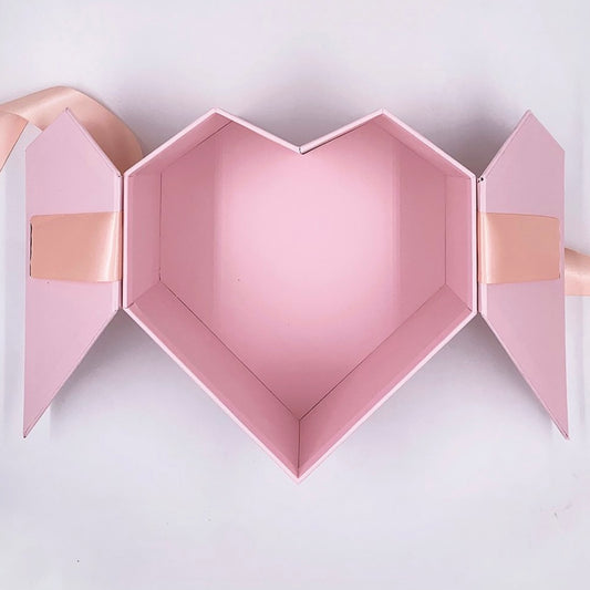 CAJA PREMIUM 22x21x10cm ROSA CORAZÓN - CNPR1.1