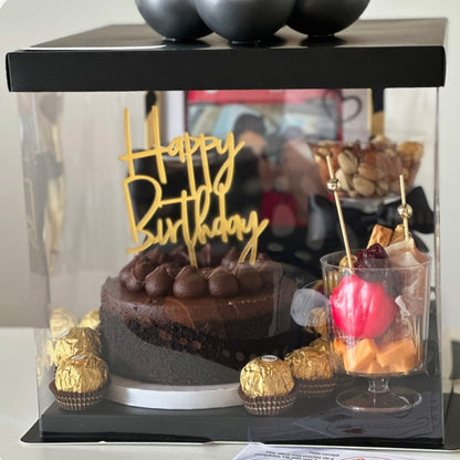 CAJA 26X26X18CM NEGRO TRANSPARENTE - COD 642412