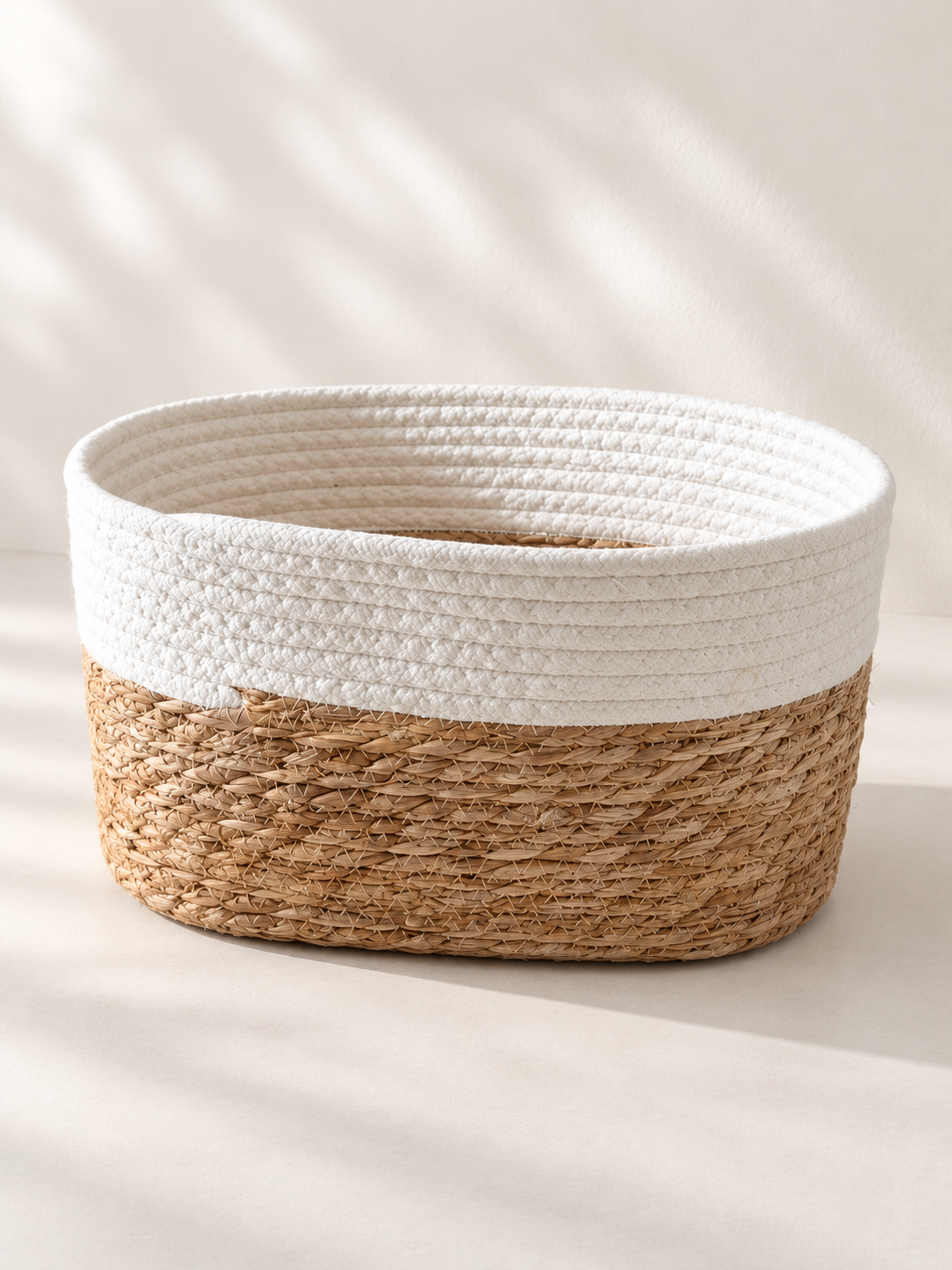 Cesto rectangular bicolor