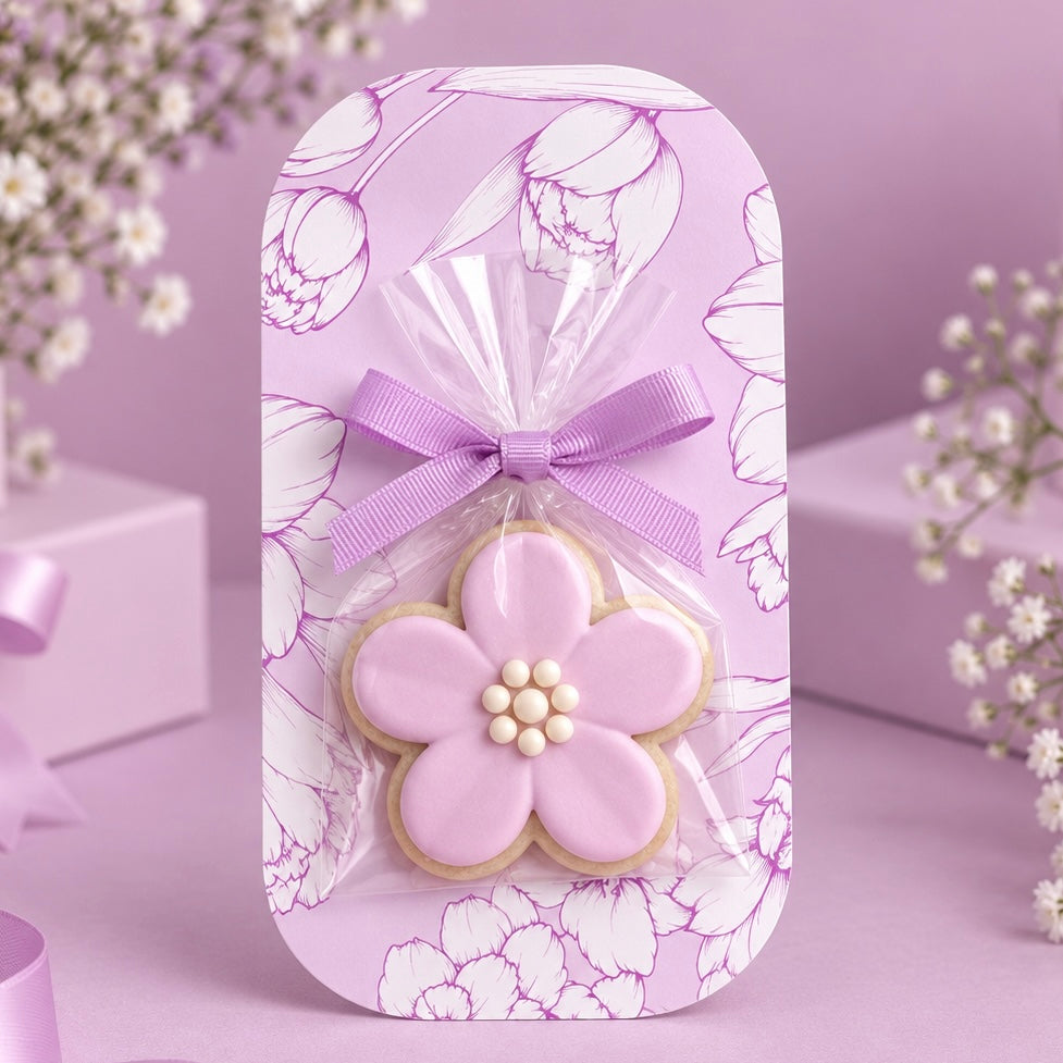 Tarjetón Floral 17x10cm Lila (cont. 10 und.) - 639693