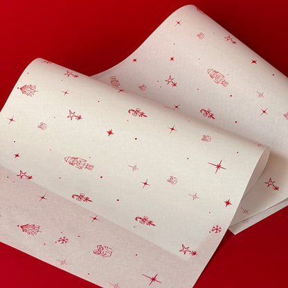 Papel Manteca Navidad Rojo - 28x40cm (contiene 25 unidades) - COD 642275