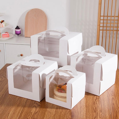 Caja 13.5x13.5x10cm c/ visor - Incluye Base p/ Torta