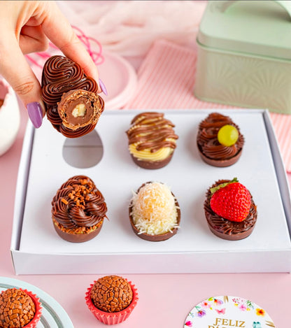 ACE06 22.5x17x7cm -Caja p/ 6 huevo 50gr Degustación