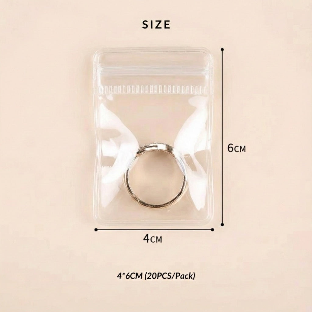 Bolsitas transparentes con cierre para joyas – 4X6CM (CONT. 20 UND)