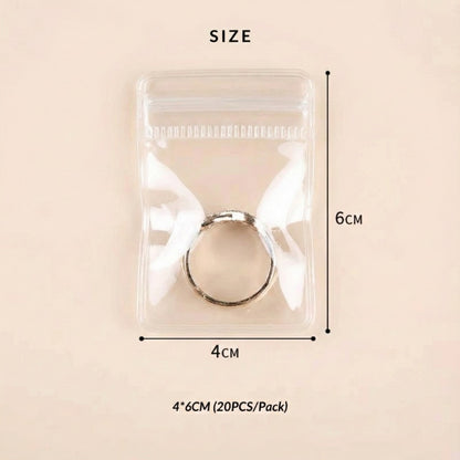 Bolsitas transparentes con cierre para joyas – 4X6CM (CONT. 20 UND)