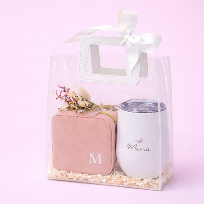 Bolsa PVC con Cuerina Cuadrada 20X12X24cm WH