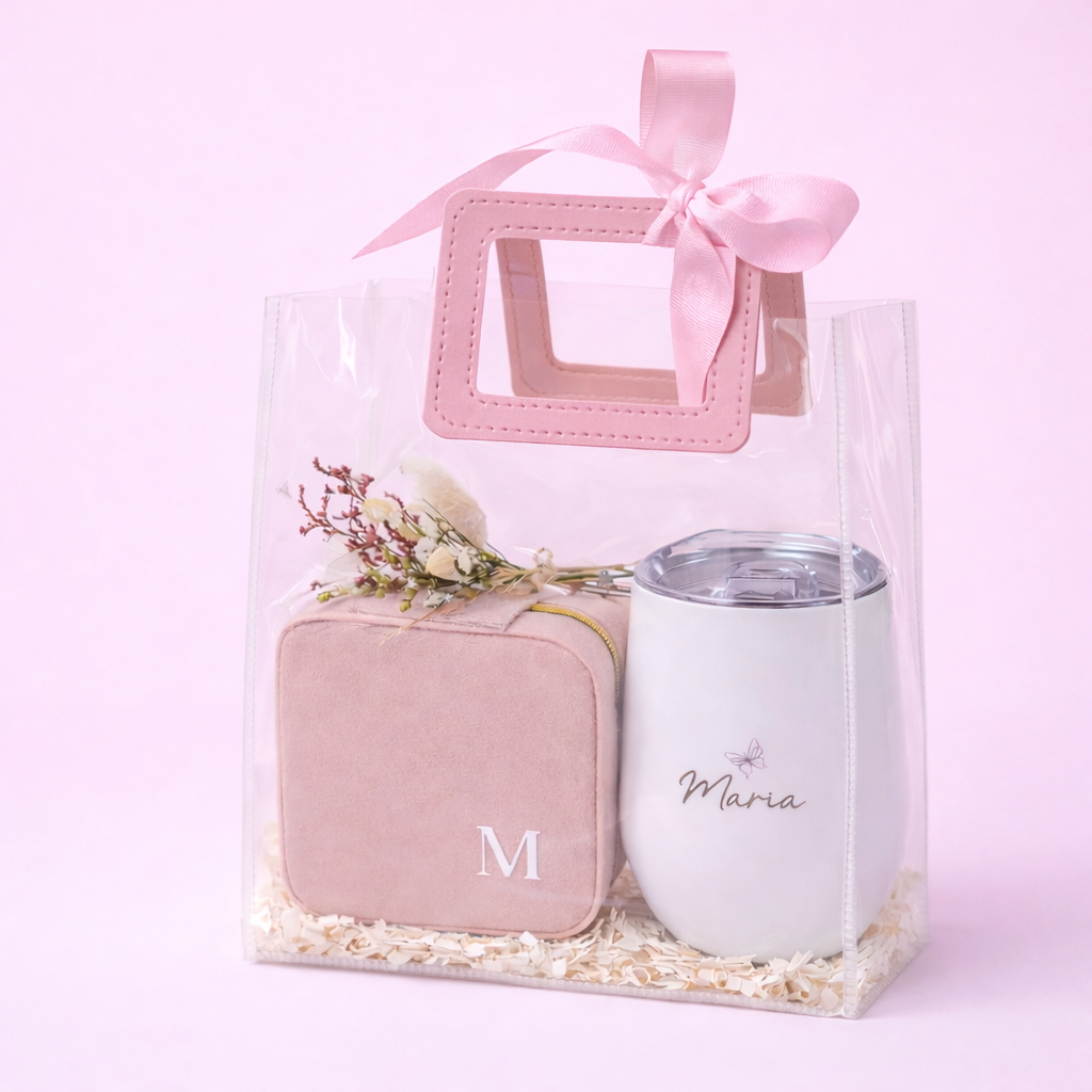 Bolsa PVC con Cuerina Cuadrada 20X12X24cm PK