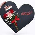 Porta Regalo Corazón Negro 43cm - COR3.5