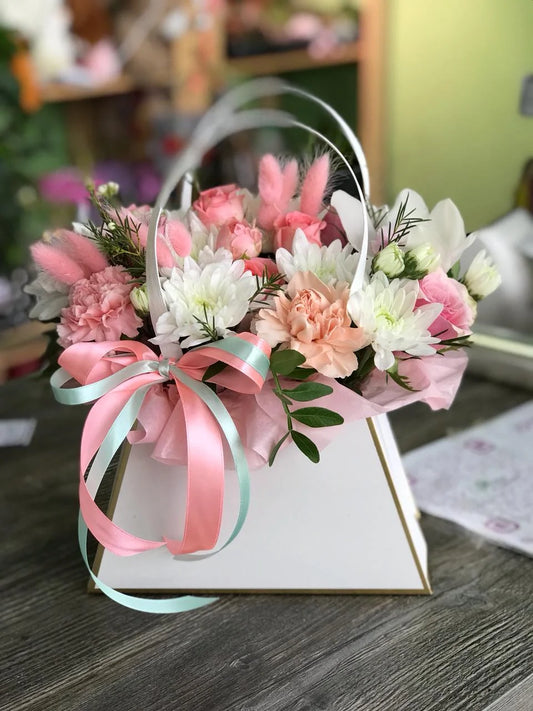 BOLSA COREANA BLANCO CON DORADO 21x10x29cm - CNBAG2.0