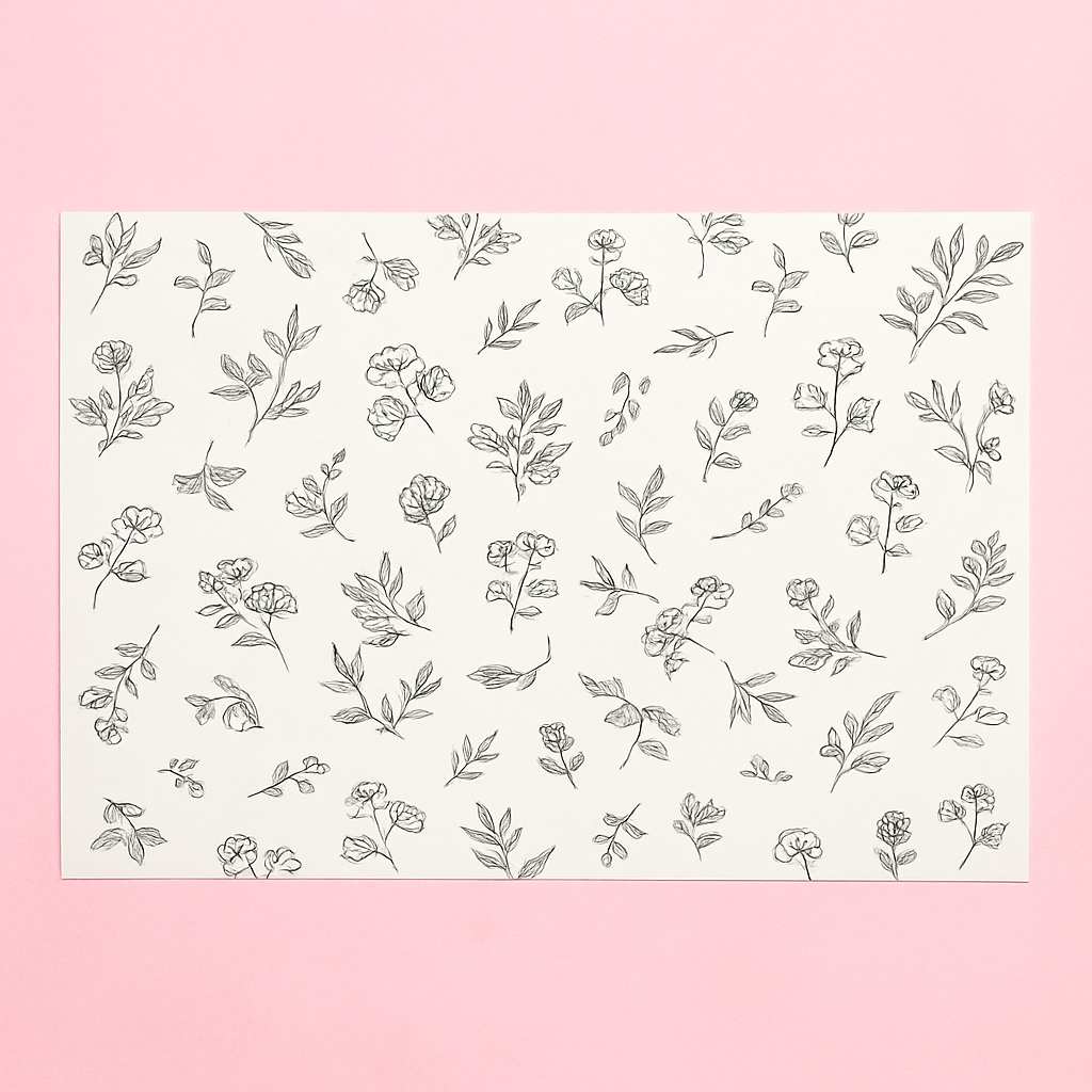 Papel Manteca Limones Negro 27x40cm (contiene 25 hojas)  - COD 641329