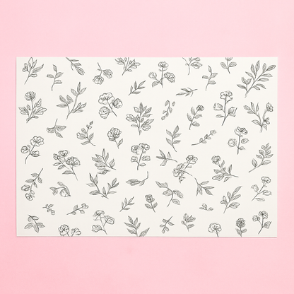 Papel Manteca Limones Negro 27x40cm (contiene 25 hojas)  - COD 641329