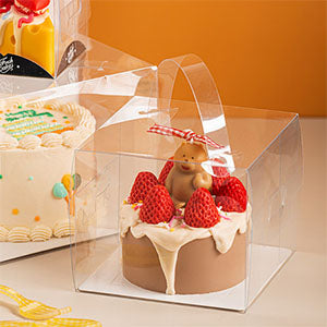 Caja transparente 19.5x19.5x15cm + Incluye base - COD 642317