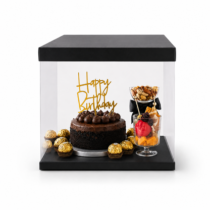 CAJA 26X26X18CM NEGRO TRANSPARENTE